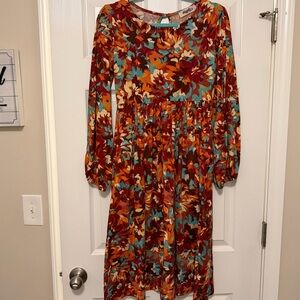 Haptics Floral Long Sleeve Dress